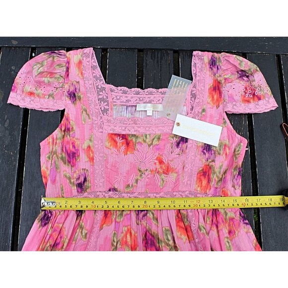New w/Tags Love Shack Fancy Nutmeg Dress in Wild Pink, sz 6 - Picture 9 of 13